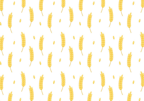 小麦图案墙纸。燕麦的象征。为文本腾出空间。大米的迹象。米色墙纸。图片下载