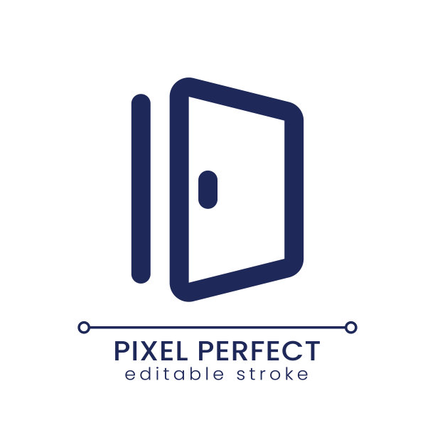 门像素完美的线性ui图标图片下载