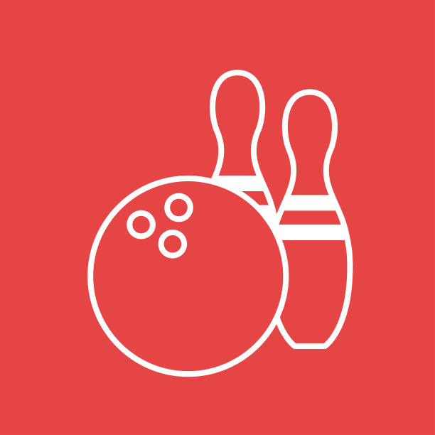 保龄球图标向量。保龄球标志设计。图片下载