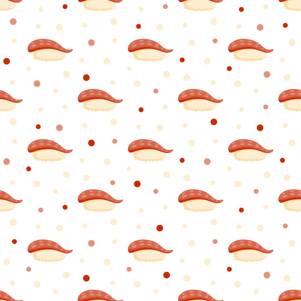 无缝图案与寿司，用于装饰图片下载