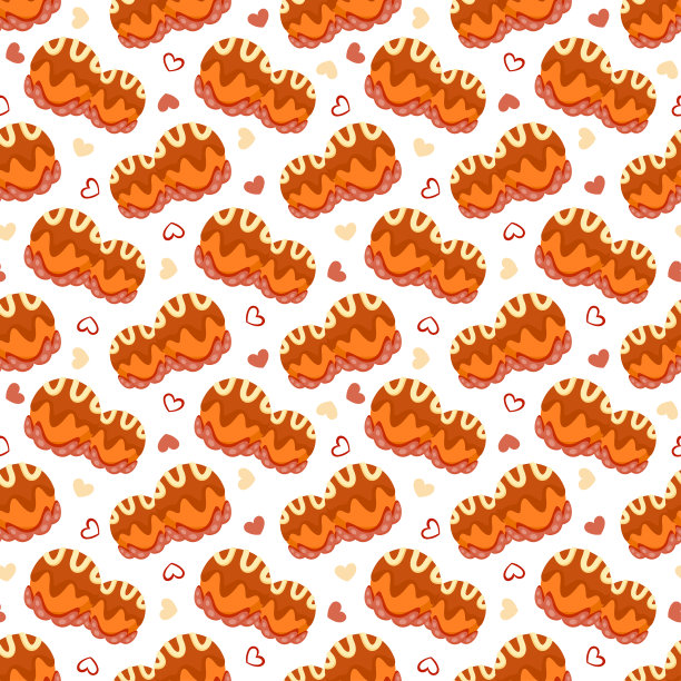与章鱼烧的无缝图案，用于装饰图片下载
