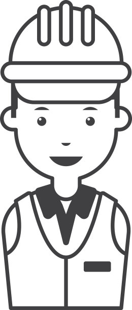 简约风格的男性工程师插图图片下载