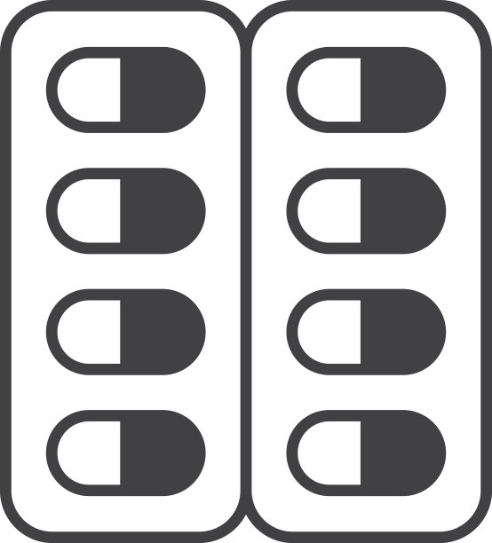 胶囊药丸盒插画的最小风格图片下载