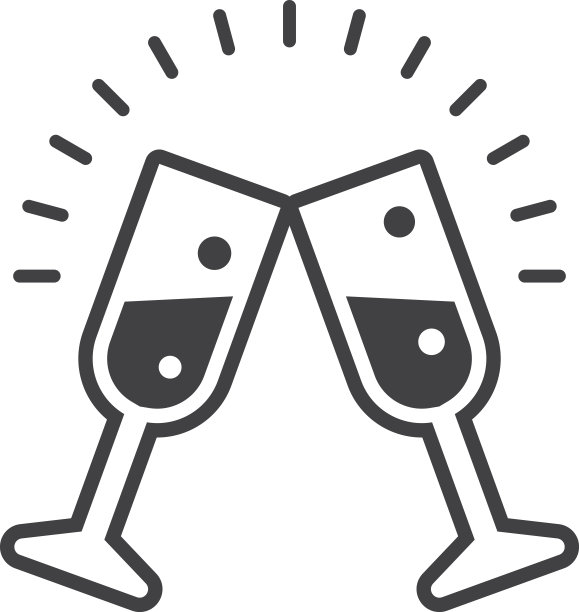 最小风格的酒杯插图图片下载