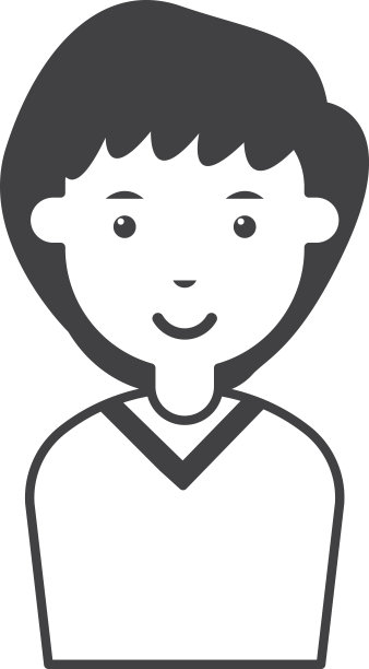 少年插画的最小风格图片下载