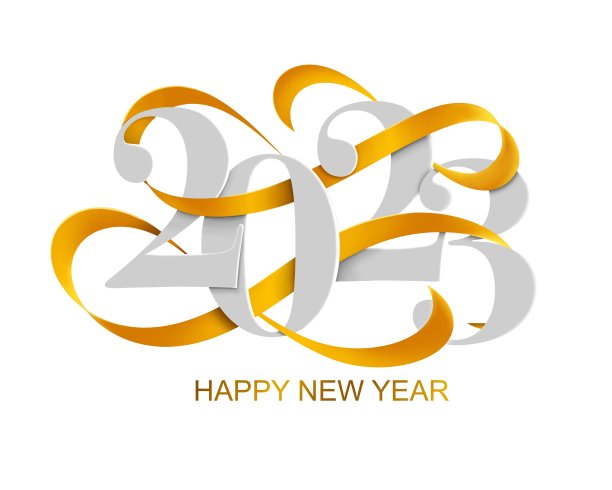 2023年新年和圣诞节快乐。2023年版式在明亮的色彩油漆笔画的背景。新年节日贺卡。矢量图图片下载