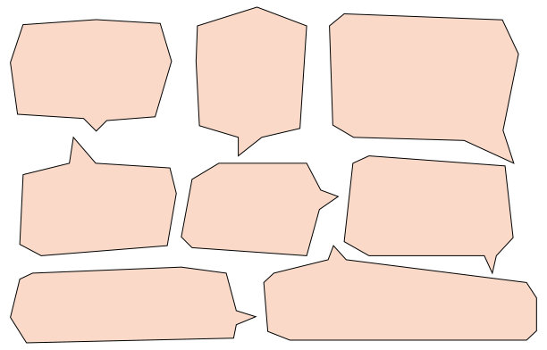 将语音气泡设置为白色背景。聊天框或聊天矢量方块和涂鸦消息或通信图标云说话为漫画和最小的消息对话框图片下载