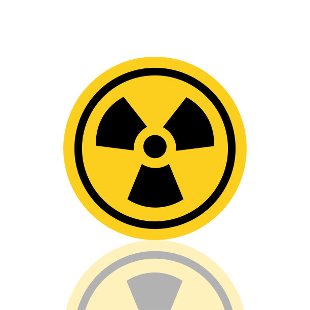 白色背景上的辐射图标。矢量图图片下载