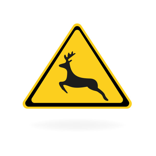小心，小鹿。矢量图图片下载