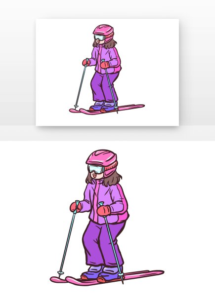 双板滑雪运动图片下载