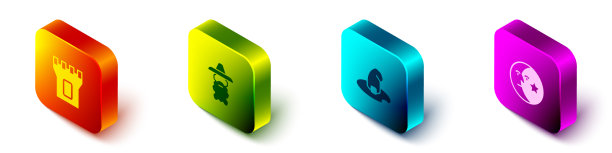 设置等距城堡高塔巫师术士女巫图片下载