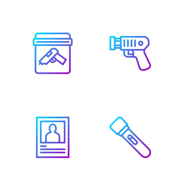 设线手电筒通缉海报证物袋图片下载