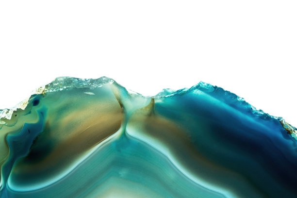 玛瑙晶体截面背景。天然半透明玛瑙晶体表面片。矿石的宏观特写，抽象结构图片下载