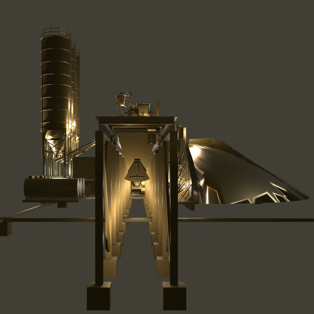 工业建筑三维插画图片下载