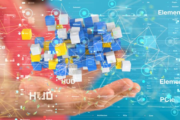 社交网络业务的三维渲染与神经连接浮动图片下载