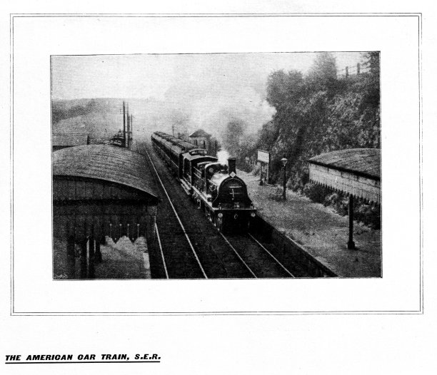 19世纪c插图美国汽车火车S.E.R.;东南铁路;1898年英国快报杂志图片下载