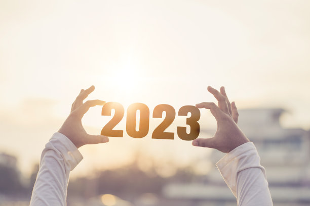 手握2023号新年快乐的概念。图片下载