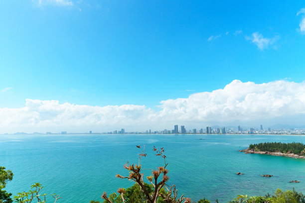 越南岘港市全景景观。沿着孙特拉半岛的海岸线图片下载