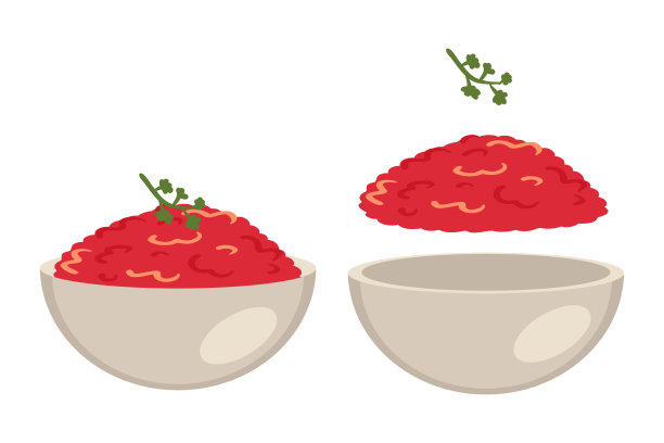 萨尔萨墨西哥辣酱集合在扁平风格。完美的t恤，贴纸，菜单和标志。为装饰和设计的孤立矢量插图。图片下载