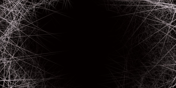 抽象的白色交叉线与黑色背景。图片下载