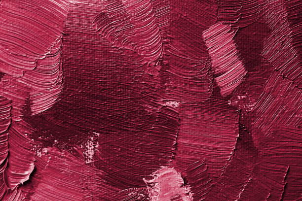 抽象油画在画布上的纹理，背景。2023年PANTONE 18-1750新趋势品红色万岁图片下载