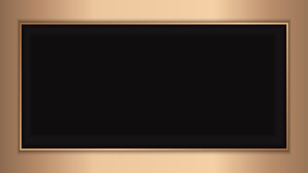 黄金相框复古。矢量图图片下载