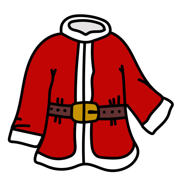 圣诞老人服装剪纸矢量设计图片下载