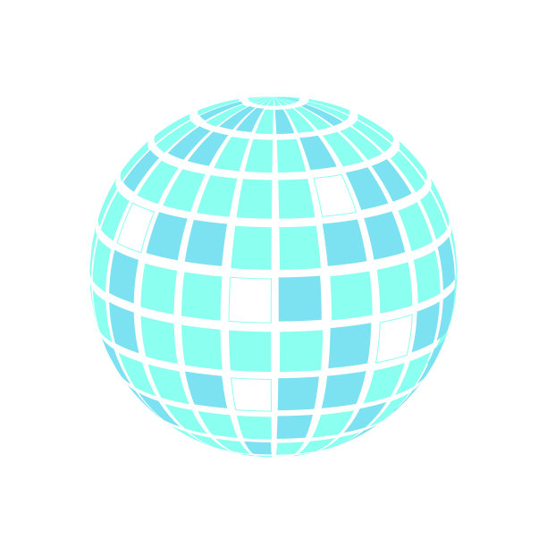 迪斯科球蓝。蓝球音乐。闪光模式。空间背景。矢量插图。股票的形象。图片下载