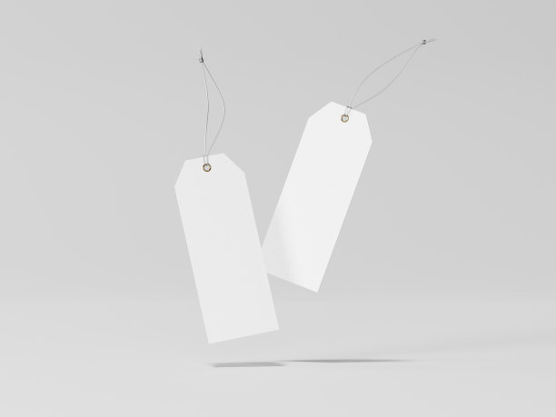 空白白色标签模型图片下载