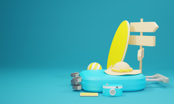 时间旅行的概念海报在现实主义风格的行李箱图片下载