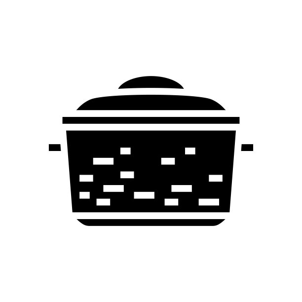 烹饪铁锅标志矢量图图片下载