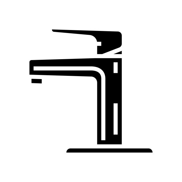 铬水龙头水雕文图标矢量插图图片下载