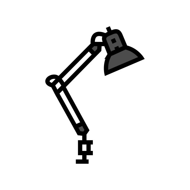 工作台灯颜色图标矢量插图图片下载