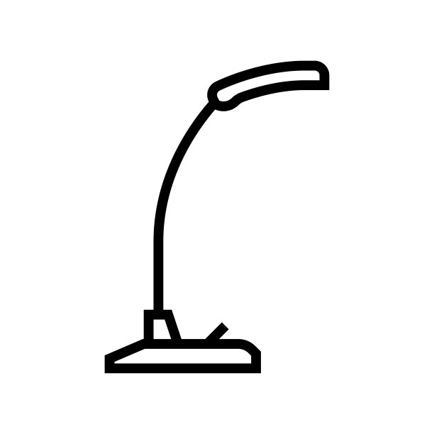 桌面台灯线图标矢量插图图片下载