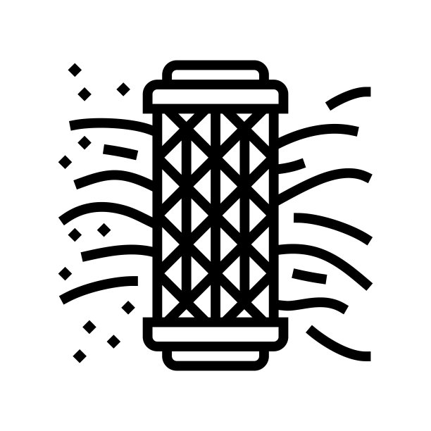 过滤器空气管路图标矢量插图图片下载