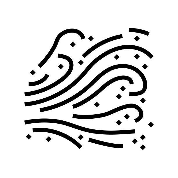 微风空气清洁线图标矢量插图图片下载