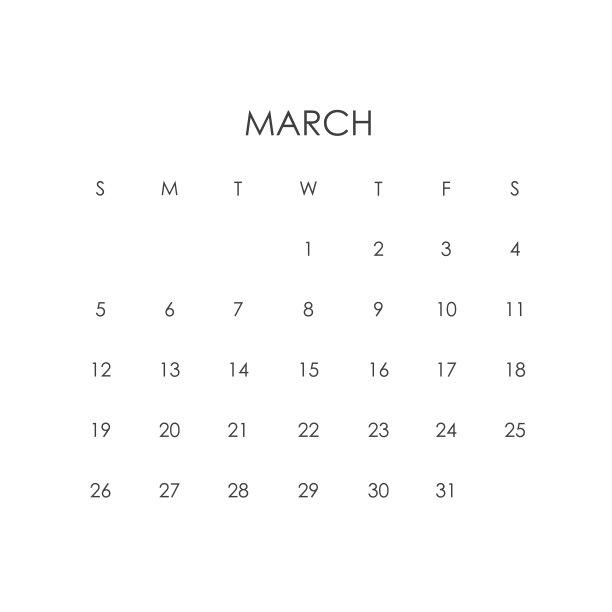 2023年3月日历模板。2023年3月的布局。可打印的月度计划。台历设计。从星期天开始图片下载