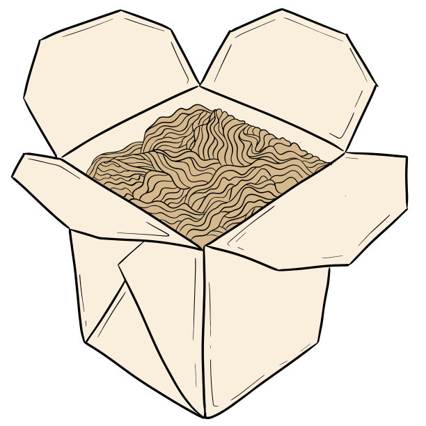 手绘亚洲食物插画。卡通剪贴画餐厅菜单图片下载