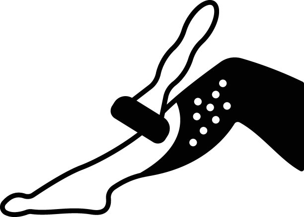 剃腿毛与手动剃刀概念，私处脱毛服务矢量图标设计，美容和个人护理符号，美容皮肤科标志，身体美学股票插图图片下载