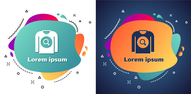 白色女权主义衬衫图标孤立在白色和图片下载