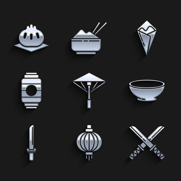 日式遮阳伞由纸灯笼撑起图片下载