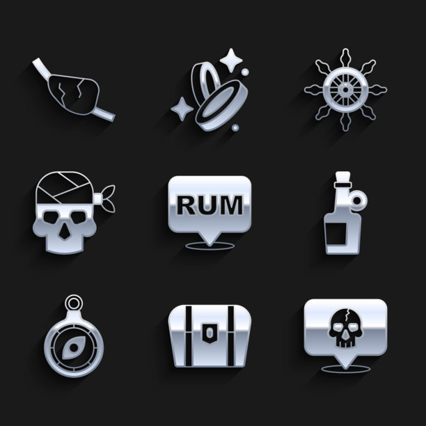 集酒饮朗姆酒古董宝箱图片下载