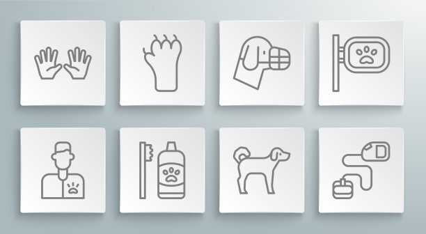 设行兽医爪印牙科医生图片下载