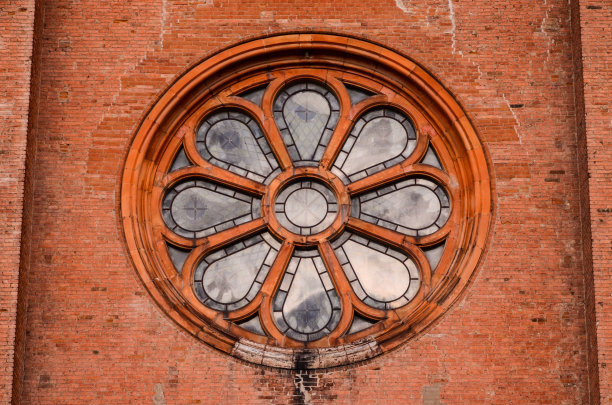 玫瑰窗的教堂，数字，照片，图像图片下载