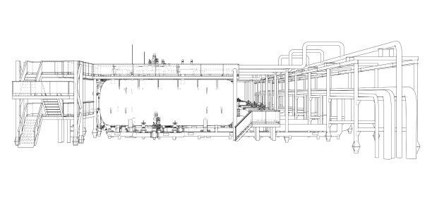 工业设备示意图。向量图片下载