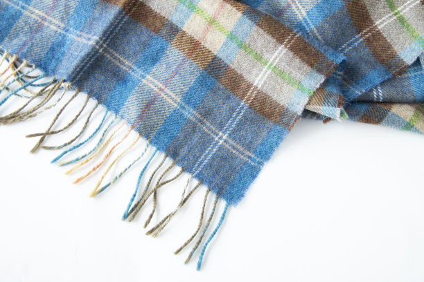 背景羊毛格纹围巾图片下载