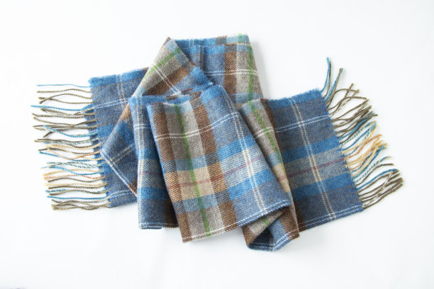 背景羊毛格纹围巾图片下载