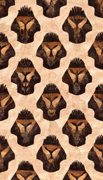 垂直无缝背景插图的狩猎动物图片下载