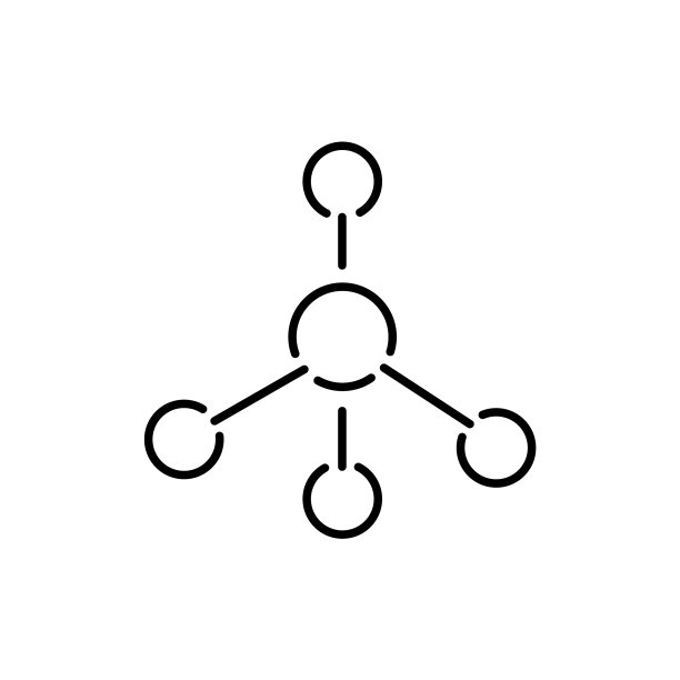 甲烷配方颜色线图标象形图为网图片下载