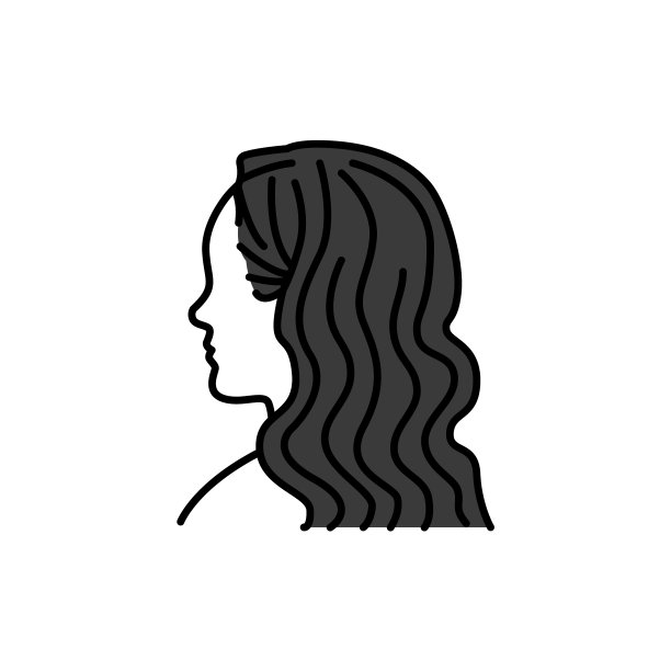 女性好莱坞波浪色线图标美女图片下载